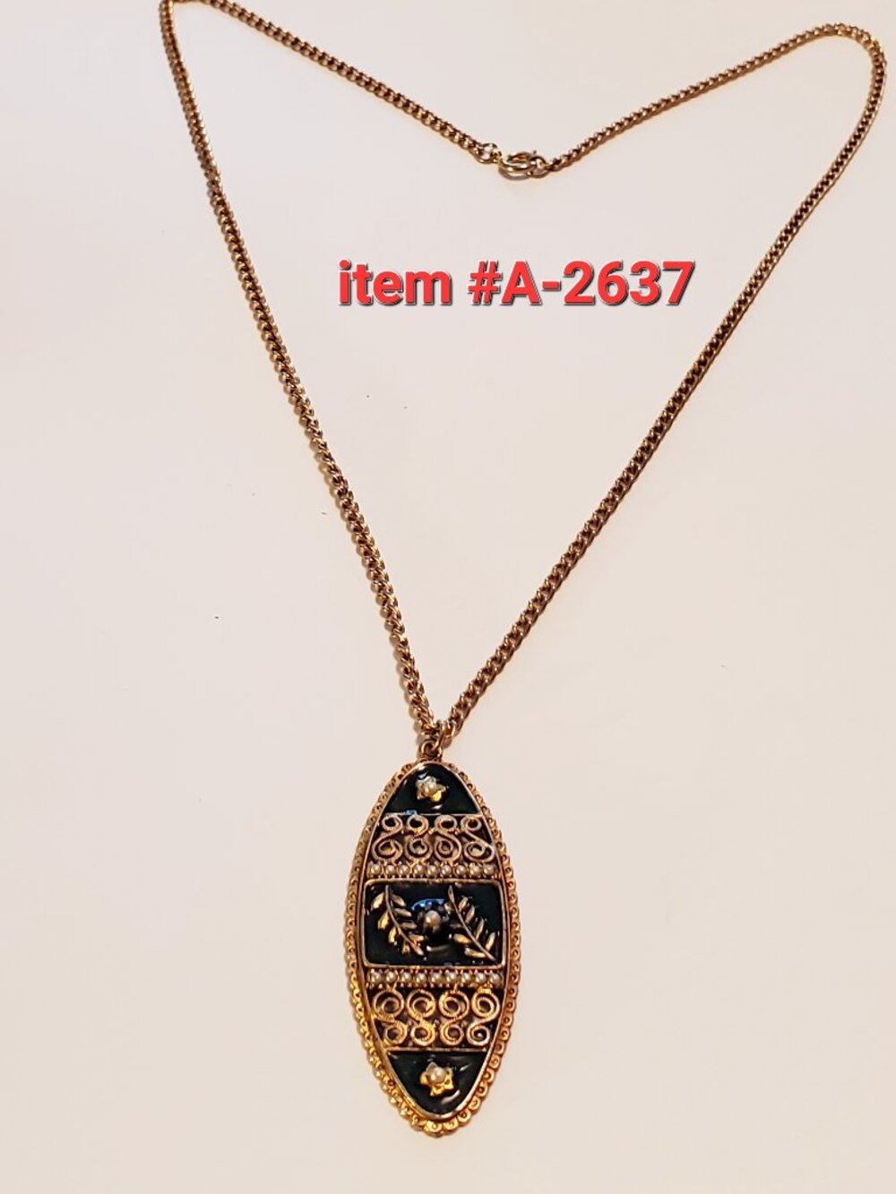 1 Gold Chain Necklace with pendant, item # A-2637,. wt 22 grams.